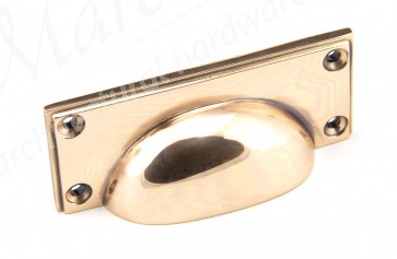 Art Deco Drawer Pull - Polished Bronze