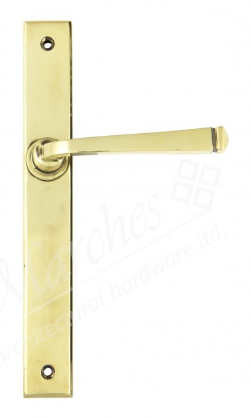 Avon Slimline Lever Latch Set - Aged Brass