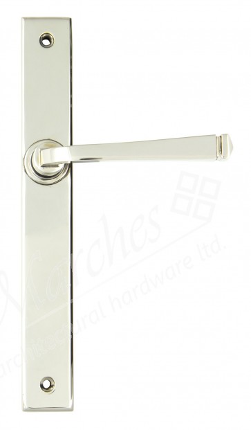 Avon Slimline Lever Latch Set - Polished Nickel 