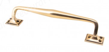 Large Art Deco Pull Handle - Polished Bronze