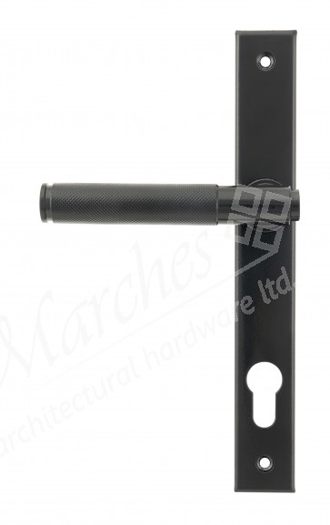 Black Brompton Slimline Lever Espag. Lock Set