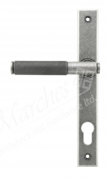 Pewter Brompton Slimline Lever Espag. Lock Set