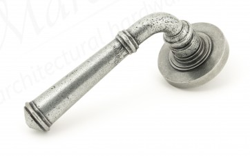 Pewter Regency Lever on Rose Set (Plain)