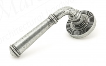 Pewter Regency Lever on Rose Set (Beehive)