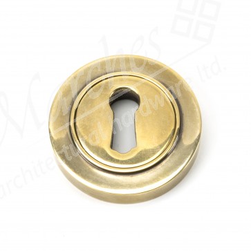 Round Escutcheon (Plain) - Aged Brass