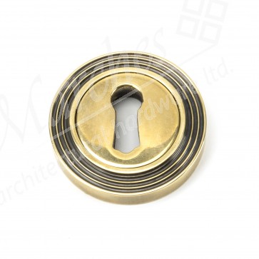 Round Escutcheon (Beehive) - Aged Brass