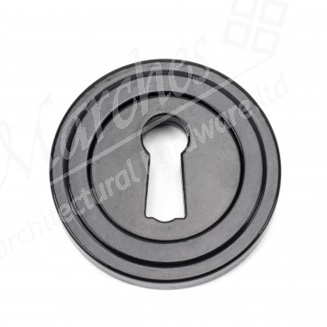 Black Round Escutcheon (Art Deco)