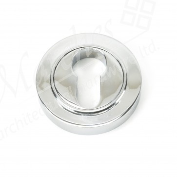 Round Euro Escutcheon (Plain) - Polished Chrome