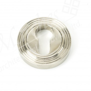 Round Euro Escutcheon (Beehive) - Polished Nickel