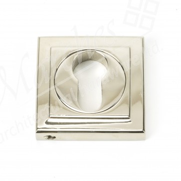 Round Euro Escutcheon (Square) - Polished Nickel