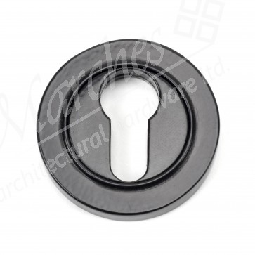 Black Round Euro Escutcheon (Plain)