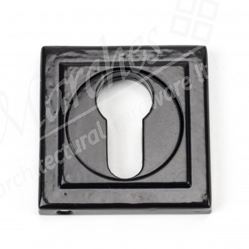 Black Round Euro Escutcheon (Square)