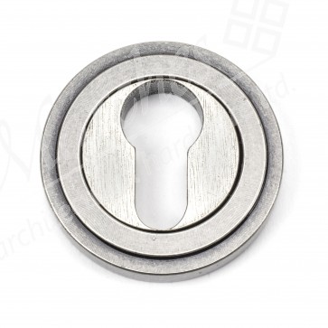 Pewter Round Euro Escutcheon (Art Deco)