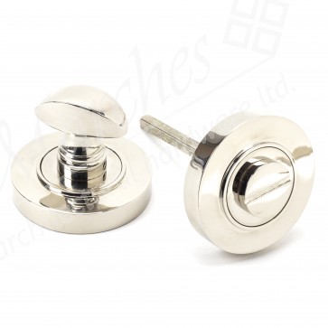 Round Thumbturn Set (Plain) - Polished Nickel