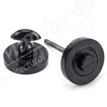 Black Round Thumbturn Set (Plain)