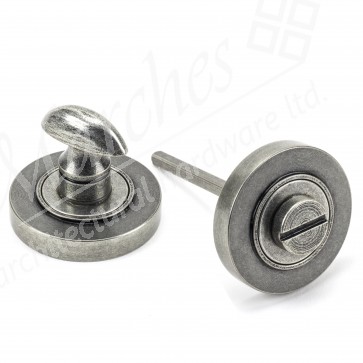 Pewter Round Thumbturn Set (Plain)