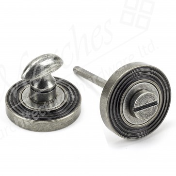 Pewter Round Thumbturn Set (Beehive)