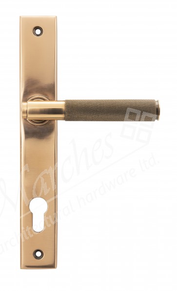 Polished Bronze Brompton Slimline Espag. Lock Set