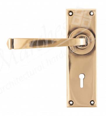 Polished Bronze Avon Lever Lock Set