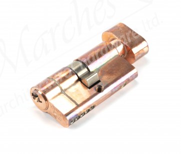 30/30 5pin Euro Cylinder/Thumbturn - Polished Bronze