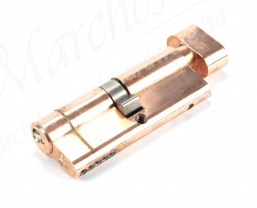 40/40 5pin Euro Cylinder/Thumbturn - Polished Bronze