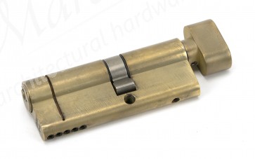 35T/45 5pin Euro Cylinder/Thumbturn - Aged Brass 