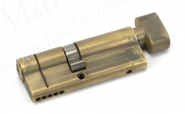 35/45T 5pin Euro Cylinder/Thumbturn - Aged Brass 