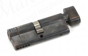 40/40 5pin Euro Cylinder/Thumbturn KA - Aged Bronze