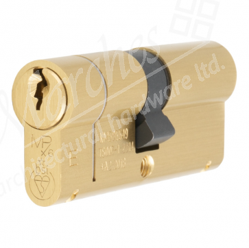 40/40 1* Euro Cylinder Keyed Alike - Satin Brass