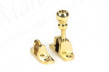 Mushroom Brighton Fastener (Radiused) - Polished Brass