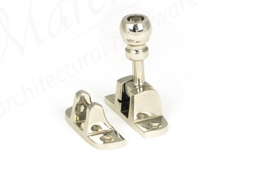 Mushroom Brighton Fastener (Radiused) - Polished Nickel