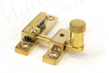 Narrow Brompton Quadrant Fastener - Polished Brass
