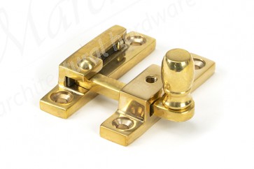 Narrow Mushroom Quadrant Fastener - Polished Brass