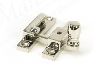 Narrow Mushroom Quadrant Fastener - Polished Nickel