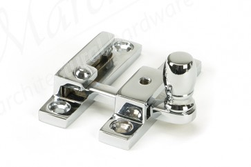 Narrow Mushroom Quadrant Fastener - Polished Chrome