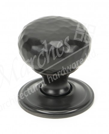 Aged Bronze Hammered Mushroom Cabinet Knob 32mm