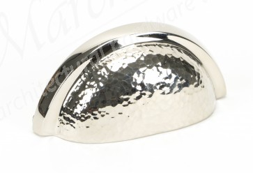 Polished Nickel Hammered Regency Concealed Drawer Pull