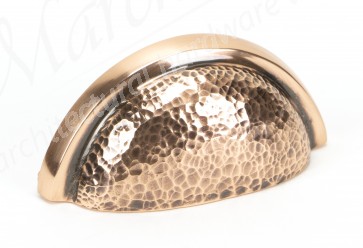 Polished Bronze Hammered Regency Concealed Drawer Pull