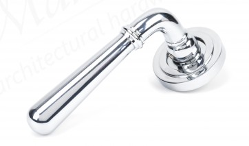 Newbury Lever on Rose Set (Art Deco) - Polished Chrome