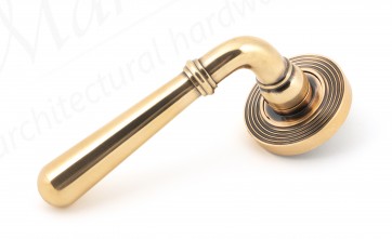 Newbury Lever on Rose Set (Beehive) - Polished Bronze