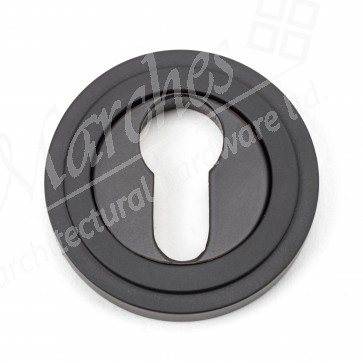 Round Euro Escutcheon (Art Deco) - Aged Bronze