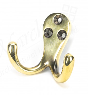 Aged Brass Celtic Double Robe Hook