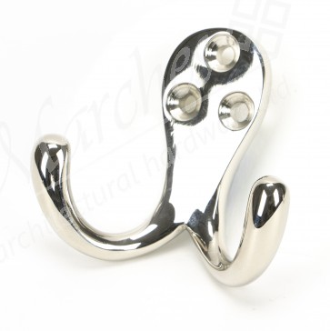 Polished Nickel Celtic Double Robe Hook