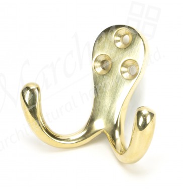 Polished Brass Celtic Double Robe Hook