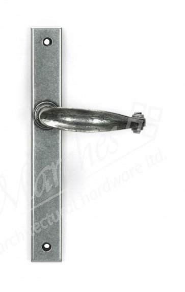 Cottage Slimline Lever Espag. Latch Set - Pewter