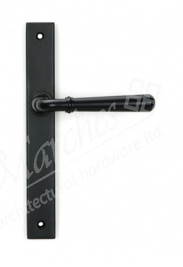 Newbury Slimline Lever Espag. Latch Set - Matt Black