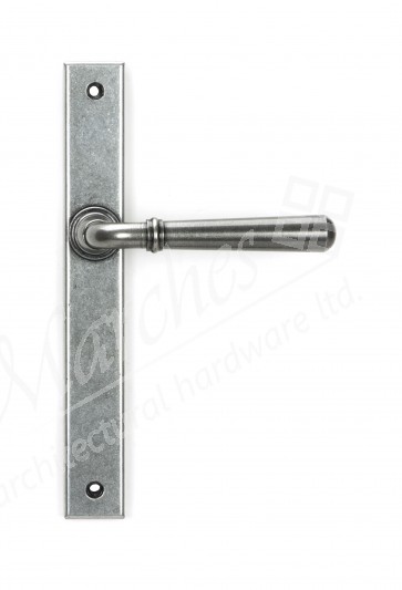 Newbury Slimline Lever Espag. Latch Set - Pewter