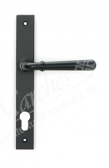 Newbury Slimline Lever Espag. Lock Set - Matt Black