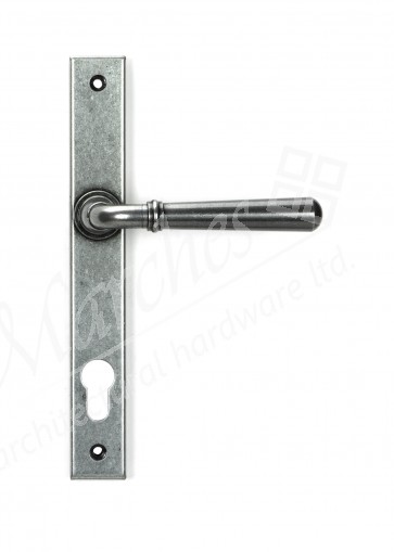 Newbury Slimline Lever Espag. Lock Set - Pewter