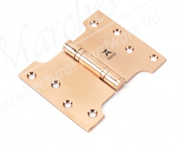 4" x 3" x 5"  Parliament Hinge (pair) SS - Polished Bronze